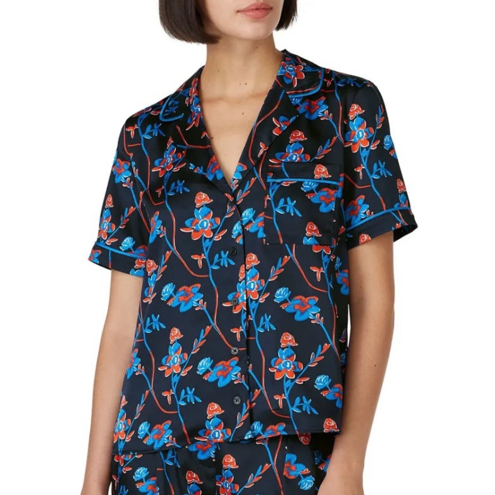 Thakoon x RTR Daisy Printed PJ Style Shirt, Sz 8